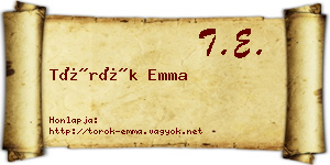 Török Emma névjegykártya