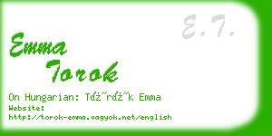 emma torok business card
