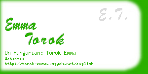 emma torok business card